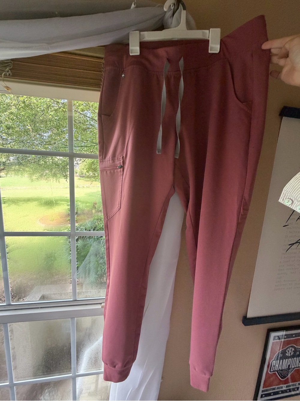 FIGS Zamora Technical Collection Mauve XLT Drawstring Jogger Cargo Pants